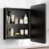 Olivia Black Framed Mirror Cabinet 610x450mm