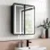 Olivia Black Framed Illuminated LED Mirror Cabinet 710x600mm