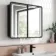 Olivia Black Framed Illuminated LED Mirror Cabinet 710x800mm