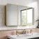 Olivia Matt Brass Mirror Cabinet 710x1200mm