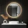 Delilah Black Framed Round Backlit llluminated LED Mirror 800mm