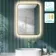 Mila Brushed Brass Backlit llluminated LED Mirror 700x500mm