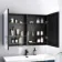 Aurora Matt Black Mirror Cabinet 700x1000mm
