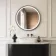 Delilah Black Framed Round Illuminated LED Mirror 800mm