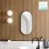 Essence Black Framed Oval Bathroom Mirror 800x400mm