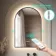Maya Black Framed Arched Backlit Illuminated LED Mirror With BLUETOOTH Speaker 750x500mm