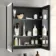 Esme Battery Operated Matt Black Illuminated LED Mirror Cabinet 700x600mm