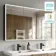 Esme Battery Operated Matt Black Illuminated LED Mirror Cabinet 700x1200mm