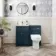 Milos Navy Blue Slimline Back To Wall Toilet Unit 500mm