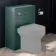 Capri Mystic Green Back To Wall Toilet Unit 500mm