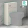 Linen White Slimline Back To Wall Toilet Unit 500mm