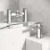Soar Chrome Basin & Shower Bath Mixer Tap Set