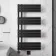 Seville Electric Matt Black Designer Flat Panel Heated Towel Rail 1200x600mm