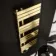 Seville Electric Brushed Brass Designer Flat Panel Heated Towel Rail 1200x450mm