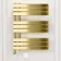Seville Electric Brushed Brass Designer Flat Panel Heated Towel Rail 800x600mm