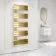 Seville Electric Brushed Brass Designer Flat Panel Heated Towel Rail 1600x600mm