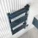 Santorini Electric Inky Blue Flat Panel Heated Towel Rail 800x450mm