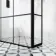 Munich Matt Black Grid 8mm Wet Room Shower Glass 1200mm & 250mm Pivotal Return Panel