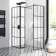 Munich Matt Black Grid 8mm Walk In Shower Enclosure 700mm & 700mm Glass with Pivotal Return Panel