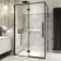 Helsinki Matt Black Premium Easy Clean 8mm Hinged Shower Enclosure 1200x800mm