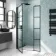 Toulon Matt Black Easy Clean 6mm Pivot Shower Door 1200mm