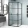 Toulon Matt Black Grid Easy Clean 6mm Pivot Shower Enclosure 900x900mm