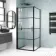 Toulon Matt Black Grid Easy Clean 6mm Pivot Shower Enclosure 900x900mm