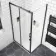 London Matt Black 6mm Sliding Shower Enclosure 1000x700mm