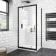 London Matt Black 6mm Pivot Shower Enclosure 900x760mm