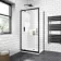London Matt Black 6mm Pivot Shower Enclosure 900x760mm