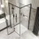 Helsinki Matt Black Premium Easy Clean 8mm Hinged Shower Enclosure 1100x900mm