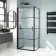 Toulon Matt Black Grid Easy Clean 6mm Pivot Shower Enclosure 900x700mm