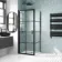 London Matt Black Grid 6mm Bifold Shower Enclosure 700x700mm