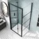 London Matt Black Grid 6mm Bifold Shower Enclosure 900x700mm