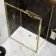 Hamburg Brushed Brass Easy Clean 8mm Sliding Shower Enclosure 1400x900mm - Easy Fix