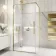 Helsinki Brushed Brass Premium Easy Clean 8mm Hinged Shower Enclosure 1000x800mm