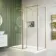 Munich Brushed Brass Framed 8mm Walk In Shower Enclosure 900mm & 800mm Glass with Return Panel