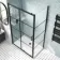London Matt Black Grid 6mm Sliding Shower Enclosure 1100x760mm