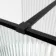 Munich Fluted Effect Matt Black Framed 8mm Wet Room Shower Glass 1100mm & 250mm Pivotal Return Panel