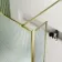 Munich Fluted Effect Brushed Brass 8mm Wet Room Shower Glass 1200mm & 250mm Pivotal Return Panel
