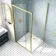 London Brushed Brass 6mm Bifold Shower Enclosure 900x900mm