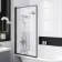 Abingdon 1500 Roll Top Shower Bath - White Claw Feet & 6mm Easy Clean Matt Black Framed Screen