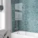 Oakham 1700 Space Saving Shower Bath & 6mm Easy Clean Screen with Rail - Left Handed