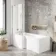 L Shaped 1700 Shower Bath & 4mm Fixed Screen - Left Handed