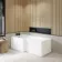 L Shaped 1700 Bath with Front Panel - Left Handed