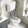 Hudson Traditional Toilet With Low-Level Cistern and Dove Grey Wooden Seat