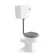 Hudson Traditional Low-Level Toilet With Dove Grey Seat & Pedestal Basin - Double Tap Hole
