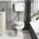 Hudson Traditional Toilet With Low-Level Cistern and Chalk White Wooden Seat