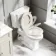 Hudson Traditional Close Coupled Toilet With Chalk White Wooden Seat
