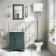 Hudson Traditional Toilet With High-Level Cistern and Midnight Green Wooden Seat